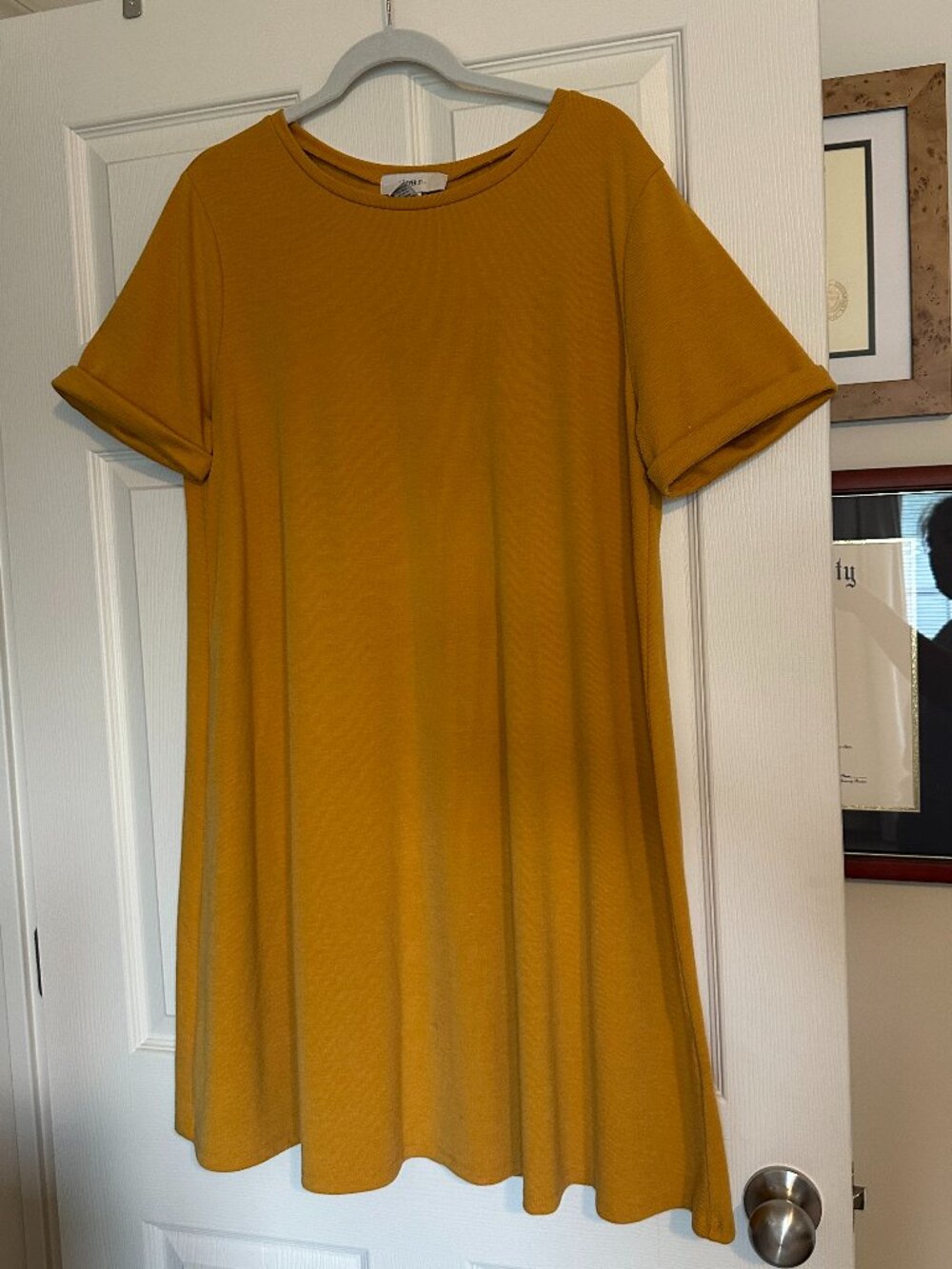 Forever21+ Knit Mustard Yellow T-Shirt Dress 2x